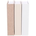 thumbnail image 1 of WASHWEPE 3pcs Decoration Book Decorative Linen White for Modern Home Decoration, 1 of 8