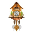 thumbnail image 1 of Justharion Decorative And Delicate Cuckoo Clock In Antique Wooden Traditional Black Forest Chalet Clock CM002, 1 of 6