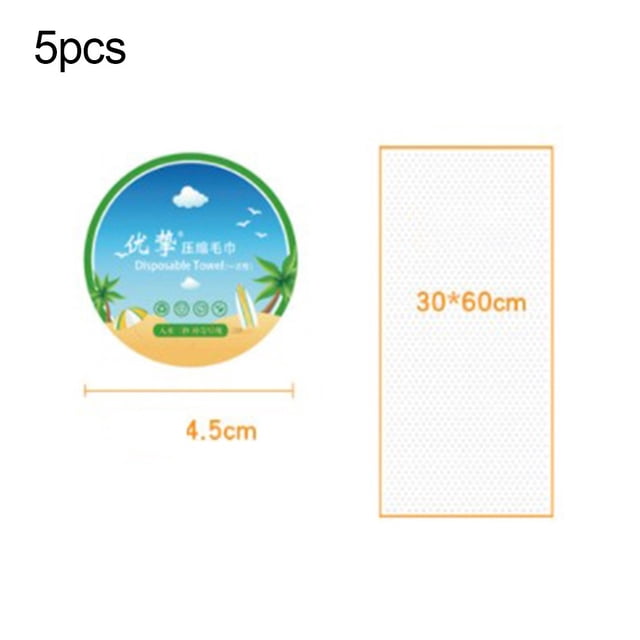 5X Disposable Compressed Towel Bath Towel Faces Cleansing Towel Portable Travel
