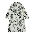thumbnail image 1 of Women Robes Soft Flannel Winter Bathrobe Cozy Loungewear Warm Print Pattern for Cold Weather,Size:M, 1 of 9