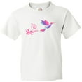 thumbnail image 3 of Inktastic Hummingbird Flying Swirl Youth T-Shirt, 3 of 5