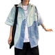 thumbnail image 1 of Camisa de media manga para hombre Camisa con botones de un solo pecho informal de moda para verano Azul XL, 1 of 8