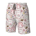thumbnail image 5 of Kdxio Cute Rabbit Pattern Mens Casual Shorts - Drawstring Summer Beach Sports Shorts for Men, 5 of 9