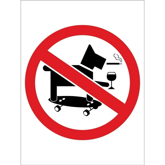 No Skateboarding Smoking Drinking Dog Sign Metal Tin Sign12x16 Inches Caution Danger Safety Security Warning Notice Signs