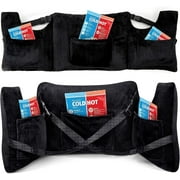 Cooltop Post Mastectomy Pillow for Recovery 4 Pockets Breast Surgery Healing, Pure Black