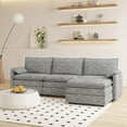 thumbnail image 1 of Kojooin 108" Modular Chenille Cloud Sectional with Ottoman, 1 of 6