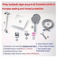 thumbnail image 5 of 12" Rainfall Shower Head - Luxury Spa Shower System, All-Metal, Easy Install, Handheld Combo, 59" Hose & 3-Way Diverter, 5 of 5