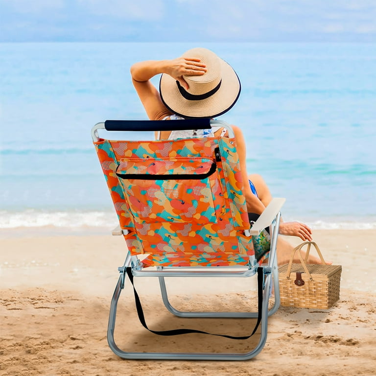 Alpha Camper Set of 2 Folding Beach Chair 3 Adjustable Position
