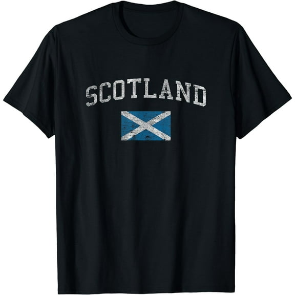 Scotland T-Shirt - For Men Women Kids, Scottish- Faded Scottish Flag mens g Flag men,black,women,misfits,journey ,boys