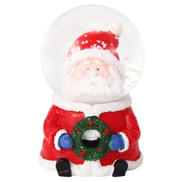 Desktop Mini Luminous Santa Claus Crystal Ball Ornament Christmas Gift Party Decoration