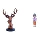 thumbnail image 1 of Figura decorativa de cabeza de ciervo, estatua de animal, decoración para el hogar, estatua decorativa de resina para mesita de noche, escritorio, est, 1 of 8