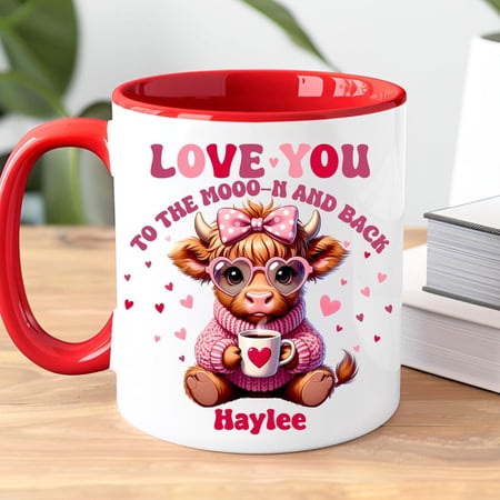 PerS1onalized VaL1entine Love Mug, Custom Name Coffee Mug, Minimal Line Art Love Design, VaL1entine’s Day Gift for Couples, Romantic Mug