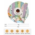 thumbnail image 6 of 15 Inch Round Placemats Set of 6, Easter Bunny Non Slip Heat Insulation PP Table Mats, Farmhouse Colorful Eggs Tulip Wooden Grain Washable Place Mats for Kitchen Dining Party Table Decor, 6 of 7