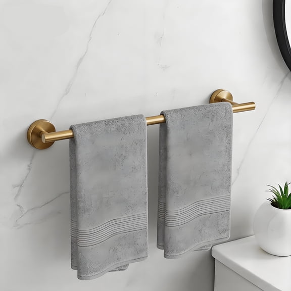 ASTOTSELL Modern Home Decor Bathroom Rust Resistant Wall Mounted Towel Bars with Hardware Accessories - Brushed Gold