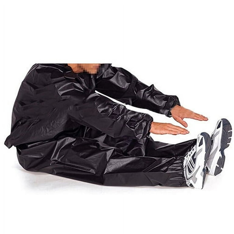 HEVIRGO Men Women Exercise Sauna Suits Fitness Loss Weight Long Sleeve Sweat Sauna Suit Top Pants