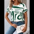 thumbnail image 4 of Blusa de Verano para Mujer, Estilo Túnica Informal, Elegante, con Cuello Asimétrico, Corta y Botones, Color Verde, Talla L, 4 of 10