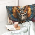 thumbnail image 4 of Balery Colorful Owl Tattoo Art Funda de Cojín Estampada, Regalos para Mujeres, Regalos de Amor para Ella, Regalos para Novia o Esposa, Funda de Almohada-16"x24", 4 of 6
