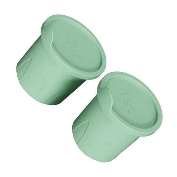 Molde hueco para cubitos de hielo de silicona Cateissary 2 piezas Verde