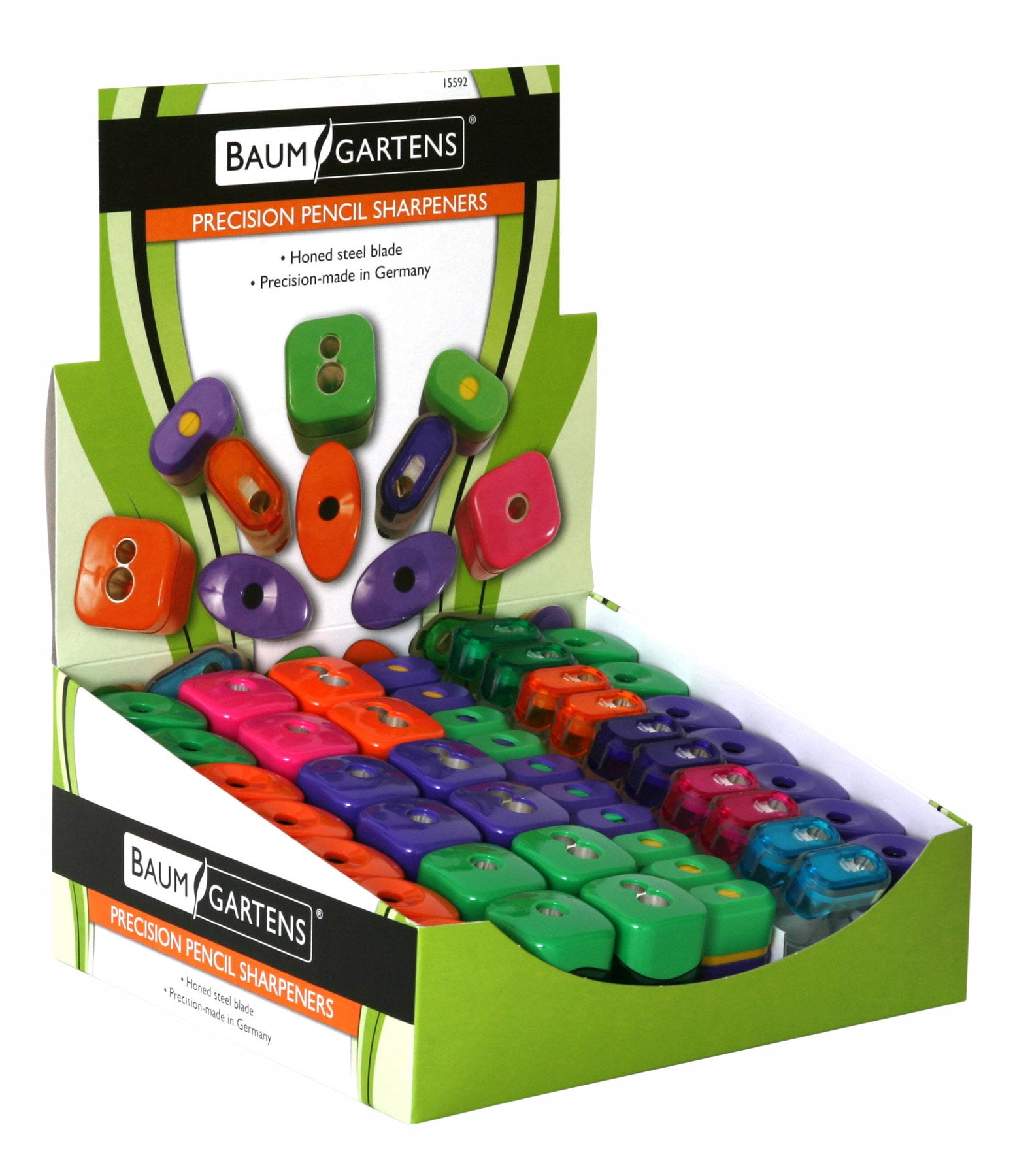 Baumgartens Retail Display Kit Pencil Sharpener Assorted Colors (15592)