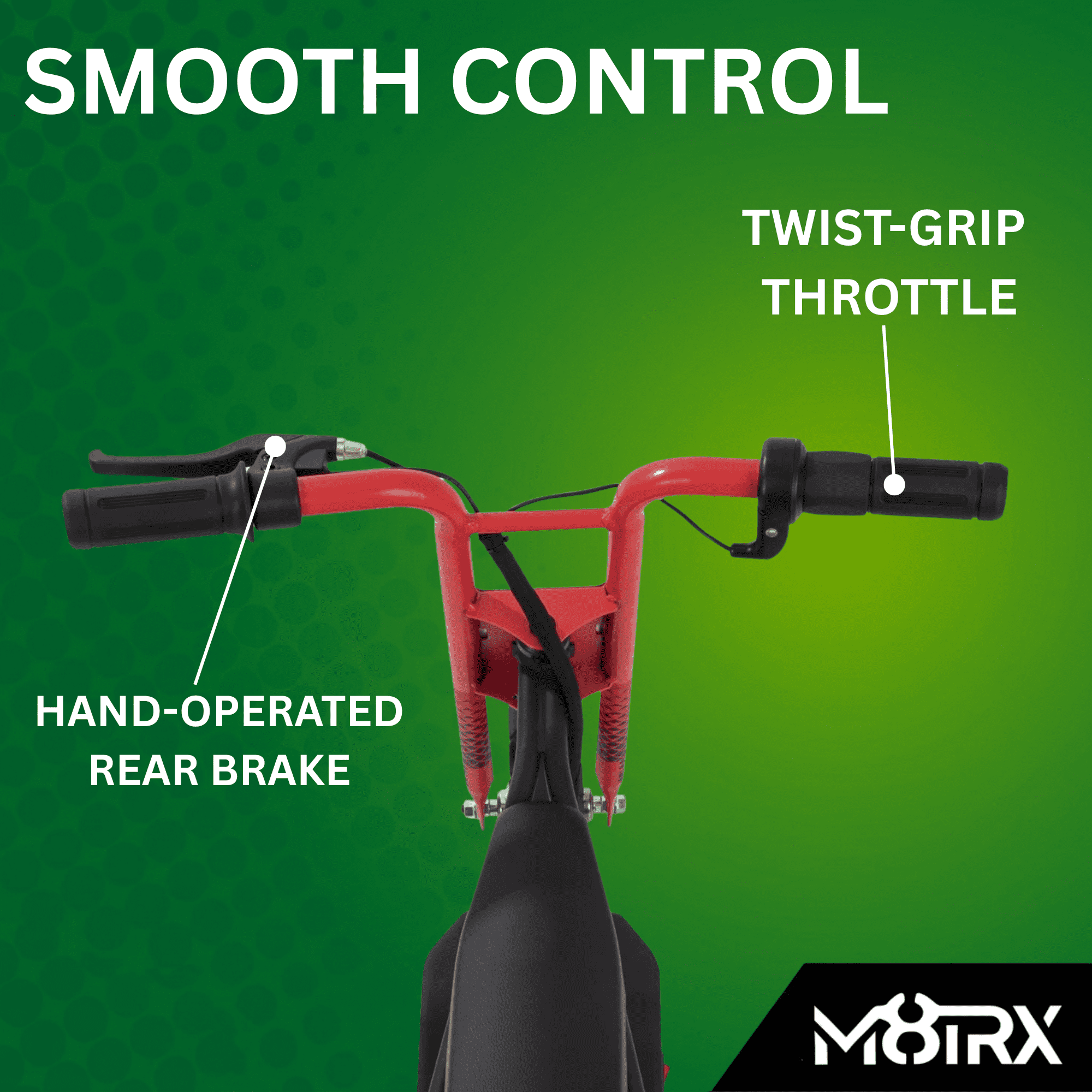 M8TRX Sports Electric Kids Street Cruiser Ride On Bike, Red, 8 MPH