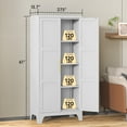 thumbnail image 5 of Coolsun Metal Pantry Cabinet, 61" Kitchen Pantry Storage Cabinet with 2 Doors and 3 Adjustable Shelves, Food Pantry Cabinet for Kitchen, Living Room, Home Office, 5 of 7
