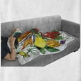 thumbnail image 5 of Exotic Soft Flannel Fleece Throw Blanket, Colorful Tropical Fauna and Botany Composition with Flowers and Birds, Cozy Plush for Indoor and Outdoor Use, 70" x 90", Multicolor, by Ambesonne, 5 of 5