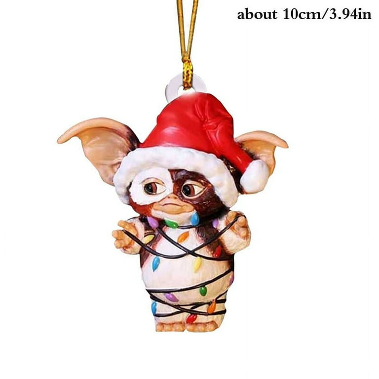 JUNWELL 1 Pcs Gremlins Gizmo Fairy Light Santa Hat Hanging