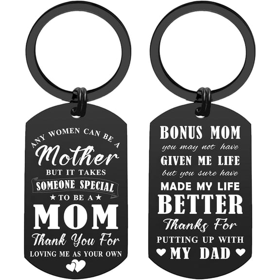 Thank You For Loving Me as Your Own Keychain for Stepdad Stepmom, Unique Gifts for Father Day Mothers Day Christmas