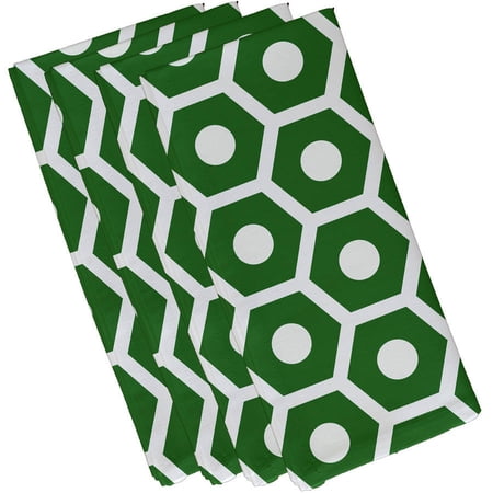 Simply Daisy 19  x 19  Geometric Print Napkins  Set of 4