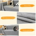 thumbnail image 3 of Cat-Scratch Resistant Couch Cover, Waterproof Sofa Cover for 3 Cushion Couch Washable,Pet Friendly Couch Protectors Anti Slip Thickened Love Seat Slipcovers for Dogs, 71" x 118",Light Grey, 3 of 10