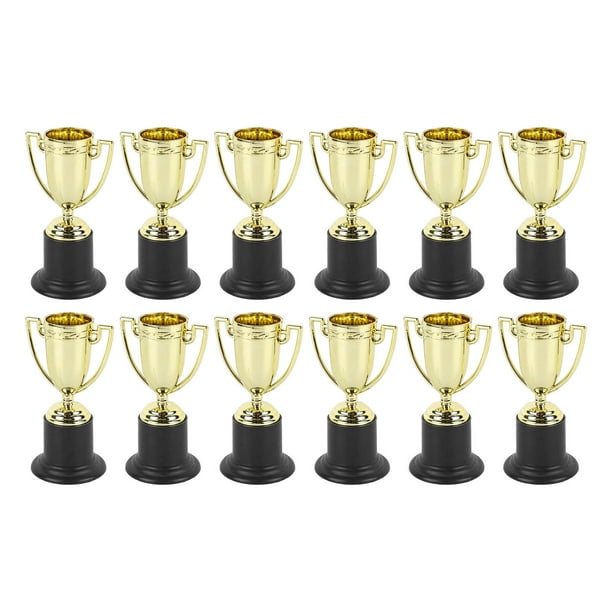 Mini Trofeos, 12 Piezas De Copas De Trofeo Doradas, Base Estable Multiusos Para La Escuela