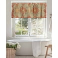thumbnail image 2 of Orange Blue Boho Floral Kitchen Valances for Windows Medieval Vintage Texture Valance Curtains&nbsp; for Kitchen /Living Room/Bedroom/ Bathroom Decor, 42"x12 " ,Rod Pocket 1 Panel,, 2 of 7