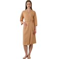 thumbnail image 1 of WWW Under $20 Ladies sleepwear sets Unisex Breathable Solid Color Bathrobe Splicing Home Clothes Robe Coat Khaki XXXL, 1 of 7