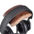 thumbnail image 4 of Black Walnut Wood Aluminum Headphone Stand Holder Nature Walnut Gaming Headset Holder Rack Earphone Brace with Solid Metal Base for Table Desk Display, 4 of 7