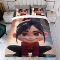 thumbnail image 4 of Vanellope Conjunto de sábanas temático, trío de piezas, cómodo y amigable con la piel, diseño único, regalo de decoración para el hogar para familiares, amigos y fans,140cm *210cm, 4 of 6