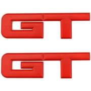 2x Metal GT Auto Emblem Fender Trunk Lid Self Adhesive Nameplate Replacement For Mustang 5.0 V8 Sport Car Badge Sticker