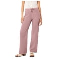thumbnail image 1 of AherBiu Womens Pants High Waisted Straight Leg Drawstring Lightweight Solid Color Pants with Pockets Casual Beach Trousers, 1 of 6