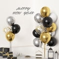 thumbnail image 2 of Set de globos Ouddy Party negro y dorado, 72 piezas, 2 of 7