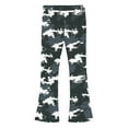 thumbnail image 6 of Frostluinai Girl's Fleece Lined Flare Leggings 5-16Y Camo High Waist Yoga Bell Bottom Pants Warm Winter Gym Bootcut Leggings for Girl, 6 of 7