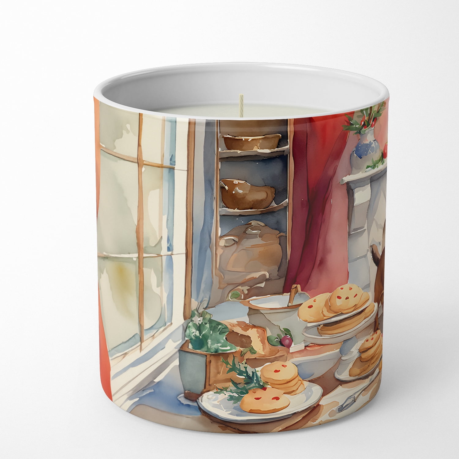 Dachshund Christmas Cookies Decorative Soy Candle 3.25 in x 3.75 in