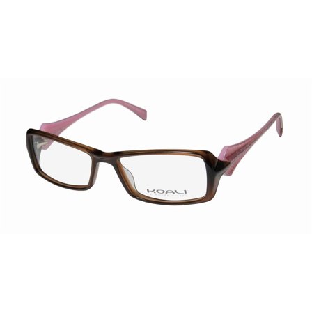 NEW KOALI 7007S WOMENS/LADIES RECTANGULAR FULL-RIM BROWN / ROSE FRAME DEMO LENSES 51-16-135 EYEGLASSES/EYEWEAR