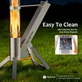 thumbnail image 6 of 2 Piece Outdoor Pellet Heater, ENYOPRO Smokeless Wood Pellet Patio Stove with Viewing Window and Ash Tray, Portable 430 Stainless Steel Fire Pit for Backyard, Porch, Garden and Camping, 6 of 9