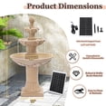 thumbnail image 2 of Haverchair Outdoor Pineapple Italian Water Fountain - 48.4" H Floor Bubbler Garden Waterfalls Fountain, 3 Tiered Cascading Freestanding Garden Fountain for Indoor, Yard, Lawn and Garden Décor, 2 of 8