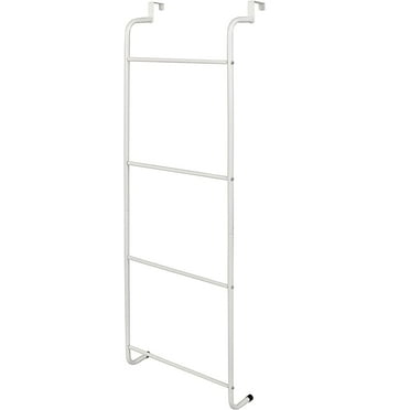 KABB White Metal Over-The-Door Towel Rack/Clothing Hanger