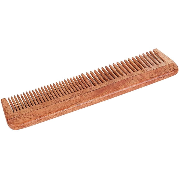 SVATV HANDCRAFTED NEEMWOOD COMB FOR DETANGLING HAIR FOR THICK, CURLY AND WAVY HAIR, NON-STATIC AND ECO-FRIENDLY WITH WIDE TOOTH FOR GROOMING HAIR COMB - (N-79)