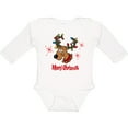 thumbnail image 3 of Inktastic Merry Christmas Reindeer Boys or Girls Long Sleeve Baby Bodysuit, 3 of 5