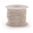 thumbnail image 2 of 10m Iron Side Twisted Chain with Spool Unwelded Lead Free Silver Color Plated 6x4x0.7mm about 32.8 Feet(10m)/roll, 2 of 2