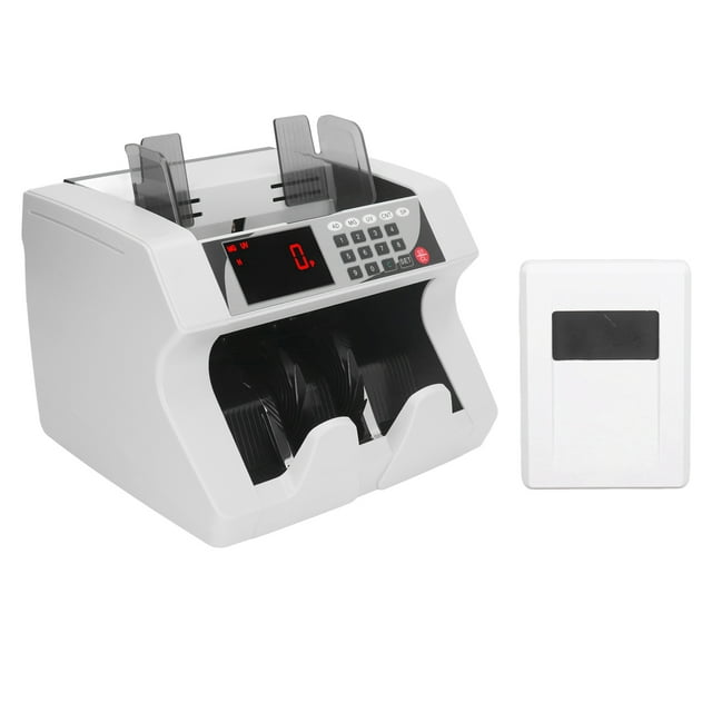 Compact Commercial Money Counter with Advanced Detection, LCD Display, and Alarm for Efficient Cash Handling in Banks and Retail Stores