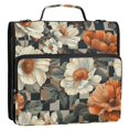 thumbnail image 5 of FORMRS Zipper Binder with Shoulder Strap 2-inch Ring 500 Sheet Capacity File Bag, Gray Floral Pattern, 5 of 5