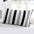 thumbnail image 5 of Farmhouse Stripe Art Throw Pillow Cover, Pillowcase Protectors with Zipper, Breathable Decorative Lumbar Pillow Case Cover, Pillow Shams for Couch Sofa 16x24Inch, 5 of 7